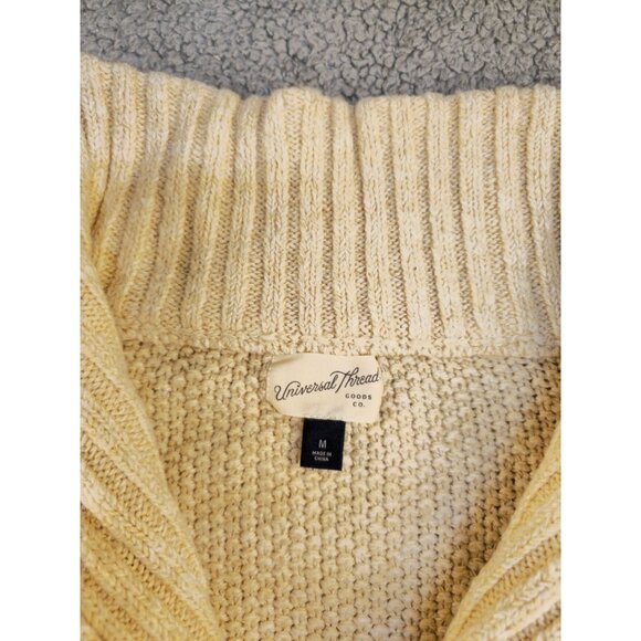 Universal Thread Womens Beige Knit Pullover Sweater With Half-Zip & High Collar - Picture 6 of 10